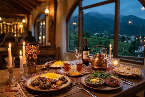 رستوران های دنج و رمانتیک لاهیجان برای شام دو نفره